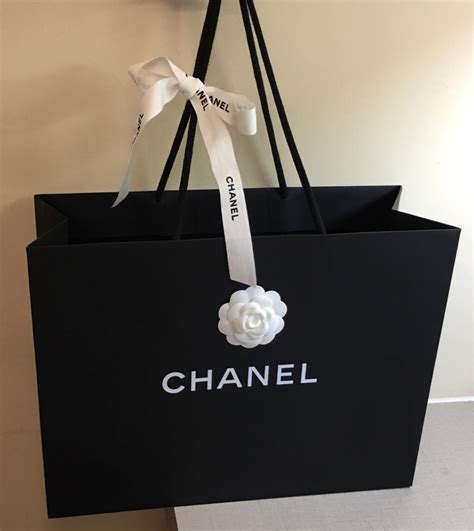 chanel paper carry bag